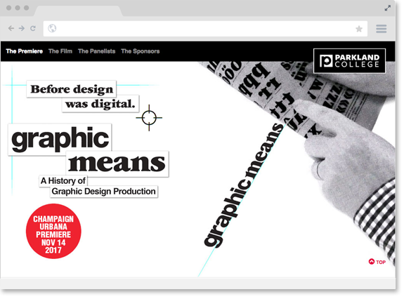 GRAPHIC MEANS movie premiere event website