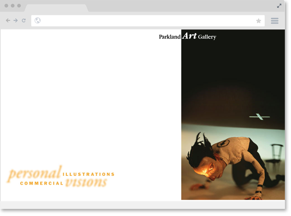 Parkland Art Gallery Illustration Exhibition website